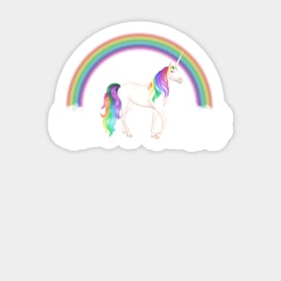 Magical Unicorn and Rainbow Sticker